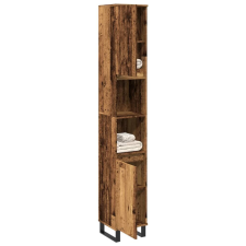 vidaXL antik fa színű szerelt fa fürdőszobaszekrény 30 x 30 x 190 cm fürdőszoba bútor