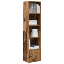 vidaXL antik fa színű szerelt fa könyvszekrény 31x24x127 cm bútor