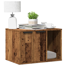 vidaXL antik fa színű szerelt fa macskaalomdoboz 60 x 40 x 40 cm macskafelszerelés