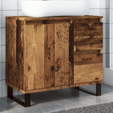 vidaXL antik fa színű szerelt fa mosdószekrény 65 x 33 x 60 cm fürdőszoba bútor