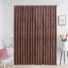 vidaXL antik rózsaszín bársony sötétítőfüggöny kampókkal 290 x 245 cm lakástextília