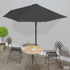 vidaXL Antracit féloldalas erkély napernyő alumíniumrúddal 300x155 cm kerti bútor