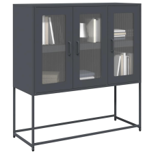 vidaXL antracit hidegen hengerelt acél tálalószekrény 100,5x39x107 cm bútor