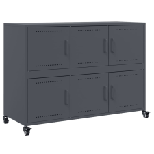 vidaXL antracit hidegen hengerelt acél tálalószekrény 100,5x39x72 cm (846742) bútor