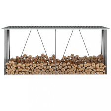 vidaXL Antracit horganyzott acél kerti tűzifatároló 330 x 84 x 152 cm hűtés, fűtés szerelvény