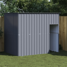 vidaXL antracit horganyzott acél kutyakennel tetővel 214x153x181 cm szállítóbox, fekhely kutyáknak
