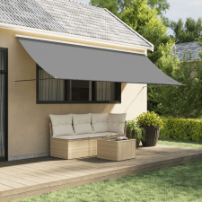 vidaXL antracit szövet és acél feltekerhető napellenző 400 x 150 cm kerti bútor
