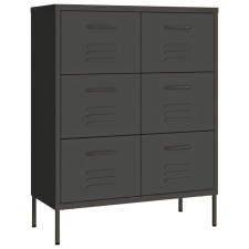 vidaXL antracitszürke acél fiókos szekrény 80 x 35 x 101,5 cm (336150) bútor