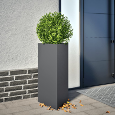 vidaXL Antracitszürke acél háromszög alakú kerti ültető 40x34,5x70 cm kerti tárolás