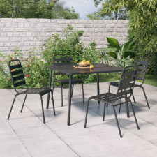 vidaXL antracitszürke acél kerti asztal 100 x 100 x 71 cm kerti bútor