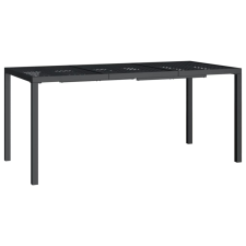 vidaXL antracitszürke acél kerti asztal 165 x 80 x 72 cm (362746) kerti bútor