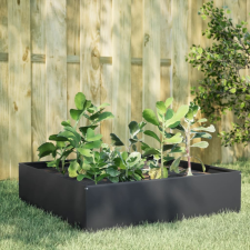vidaXL antracitszürke acél kerti magaságyás 100 x 100 x 25 cm kerti tárolás