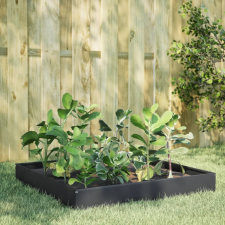vidaXL antracitszürke acél kerti magaságyás 100 x 100 x 26 cm kerti tárolás