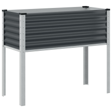 vidaXL antracitszürke acél kerti növénytartó 100 x 41 x 90 cm (4008972) kerti tárolás