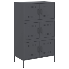 vidaXL antracitszürke acél magasszekrény 68 x 39 x 113 cm bútor