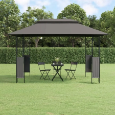  vidaXL antracitszürke acél pavilon tetővel 400 x 300 x 270 m kerti tárolás
