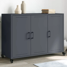 vidaXL antracitszürke acél tálalószekrény 100,5 x 39 x 72 cm bútor