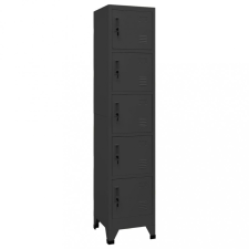 vidaXL Antracitszürke acél zárható szekrény 38 x 40 x 180 cm bútor