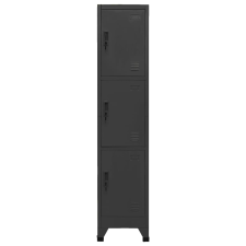 vidaXL antracitszürke acél zárható szekrény 38 x 45 x 180 cm (339783) bútor