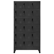 vidaXL antracitszürke acél zárható szekrény 90 x 40 x 180 cm (339831) bútor