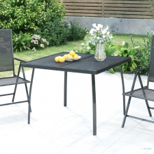 vidaXL Antracitszürke acélhálós kerti asztal 100 x 100 x 72 cm kerti bútor