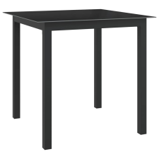 vidaXL antracitszürke alumínium és üveg kerti asztal 80 x 80 x 74 cm kerti bútor