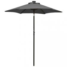 vidaXL Antracitszürke alumínium napernyő LED-világítással 200 x 211 cm kerti bútor
