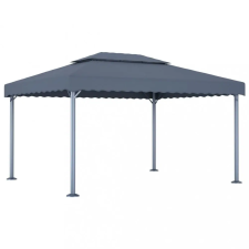 vidaXL Antracitszürke alumíniumpavilon 400 x 300 cm kerti bútor