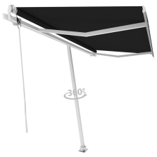 vidaXL antracitszürke automata póznás napellenző 400 x 350 cm kerti bútor