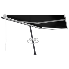 vidaXL antracitszürke automata póznás napellenző 450 x 350 cm kerti bútor