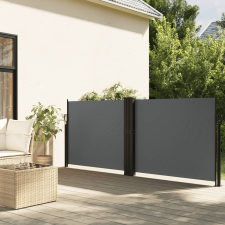 vidaXL antracitszürke behúzható oldalsó napellenző 140 x 600 cm kerti bútor