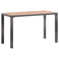 vidaXL antracitszürke és barna akácfa kerti asztal 123 x 60 x 74 cm kerti bútor