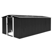 vidaXL antracitszürke fém kerti fészer 257 x 497 x 178 cm kerti tárolás