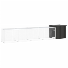 vidaXL antracitszürke horganyzott acél csirkeketrec 500 x 91 x 100 cm haszonállat felszerelés