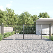 vidaXL antracitszürke horganyzott acél hálós kertkapu 400 x 175 cm kerti bútor