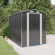 vidaXL Antracitszürke horganyzott acél kerti fészer 192 x 274 x 223 cm kerti tárolás