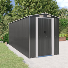 vidaXL antracitszürke horganyzott acél kerti fészer 192 x 523 x 223 cm kerti tárolás