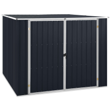 vidaXL antracitszürke horganyzott acél kerti fészer 195 x 198 x 159 cm kerti tárolás