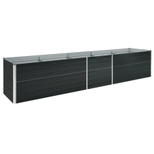 vidaXL antracitszürke horganyzott acél kerti magaságyás 400x80x77 cm (47063) kerti tárolás