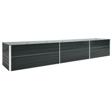 vidaXL antracitszürke horganyzott acél kerti magaságyás 480x80x77 cm (47071) kerti tárolás
