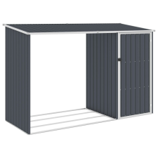 vidaXL antracitszürke horganyzott acél kerti tűzifatároló 245x98x159cm kerti tárolás