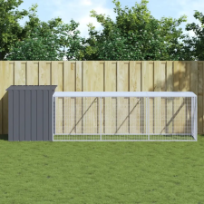 vidaXL antracitszürke horganyzott acél tyúkketrec 110x405x110 cm haszonállat felszerelés