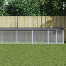 vidaXL antracitszürke horganyzott acél tyúkketrec tetővel 1003x98x90cm haszonállat felszerelés
