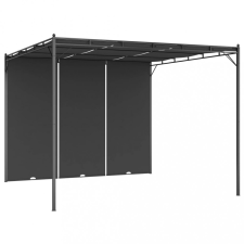 vidaXL antracitszürke kerti pavilon oldalfüggönnyel 3 x 3 x 2,25 m kerti bútor