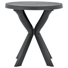 vidaXL antracitszürke műanyag bisztróasztal Ø70 cm (48798) kerti bútor