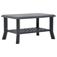 vidaXL antracitszürke műanyag dohányzóasztal 90 x 60 x 46 cm bútor
