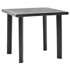 vidaXL antracitszürke műanyag kerti asztal 80 x 75 x 72 cm kerti bútor