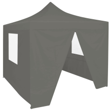 vidaXL antracitszürke összecsukható rendezvénysátor 4 oldalfallal 2x2m sátor