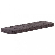 vidaXL antracitszürke pamut raklappadló-párna 120 x 40 x 7 cm kerti bútor