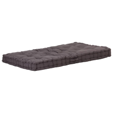 vidaXL antracitszürke pamut raklappadló-párna 120 x 80 x 10 cm kerti bútor